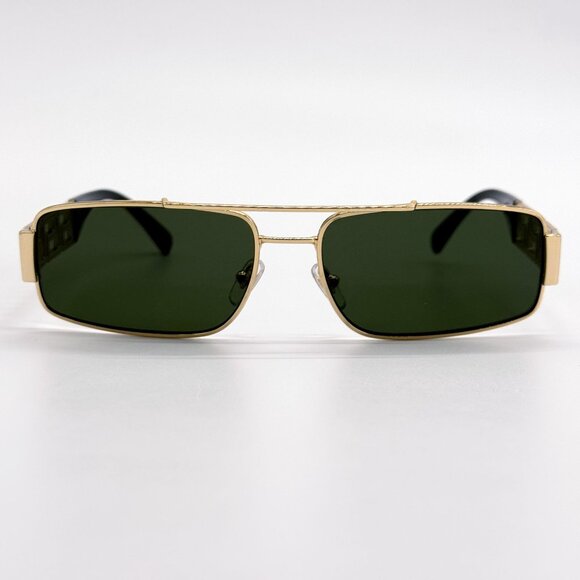 NEW VERSACE SUNGLASSES VE2257 1002/71 GOLD/GREEN UNISEX EYEWEAR VE2257 100271